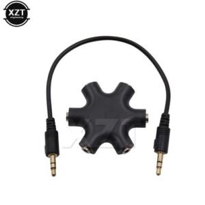 3.5 Jack 3.5mm 6 Way Multi Port Hub 3.5 Aux Splitter