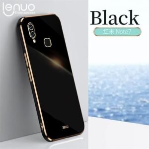 Lenuo Luxury 6D Plating Soft Casing Silicone Square Frame Phone Case For Xiaomi Redmi Note 7 / Redmi Note 7 Pro Phone Case Shiny Bling Back Cover Coque