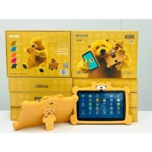 Atouch Kids Learning Tablet Atouch K96 3GB 32GB Android Kids Learning Eduacational Tablet,  Zoom Enable. Light Brown Pouch