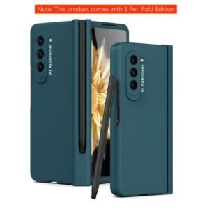 Samsung Galaxy Z Fold5 5G Case With S Pen And Pen Holder, Hinge Protection Hard PC Cover With Screen Protector Full-Body Protective Case For Galaxy Z Fold 5 5G