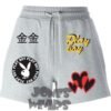 Jones Wears Play Printed Casual Short Grey