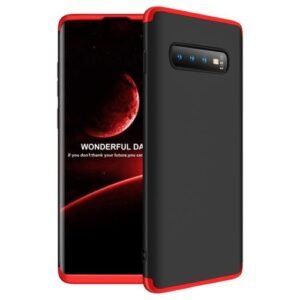 Samsung Galaxy S10 Plus 3 In 1 Hard PC Case - Black With Red