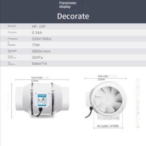 4Inch Electric Extractor Duct Hydroponic Air Blower Exhaust