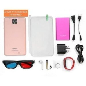 Atouch X10 Educational Tablet, 4G Dual Sim, 7 Inch 32GB ROM 3GB RAM With Free Power Bank