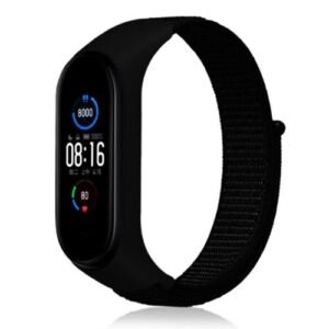 Deep Black Nylon Strap Loop For Xiaomi Mi Band 3/4/5/6