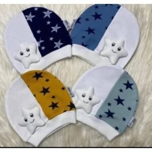 4 Pcs-Pure Cotton Beautiful Baby Unisex Cap "Keep Baby Warm"