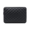 13.3 Inch Laptop Sleeve Diamond PU Leather Case-Black