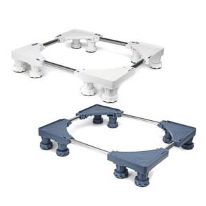 Universal Adjustable Washing Machine Fridge Base Laundry Pedestal Raised Stand White