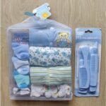 Baby Sleep Suit Socks Wash Cloth And Comb Set