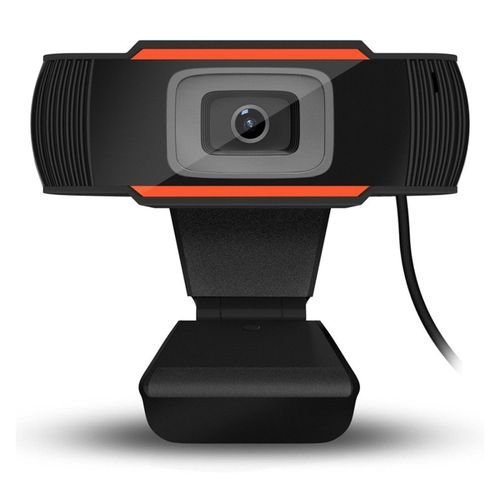 Rotatable Camera HD Webcam 720P USB Camera Video Recording Web Camera With Microphone For PC Computer Black+orange