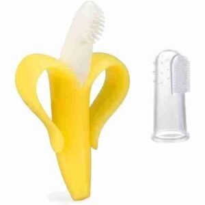 Banana Silicone Baby Teether and Baby Tooth Brush