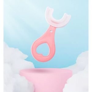Kids Teeth Cleaning Manual Brush U-Shape Oral Tooth Pink 2-6 Years