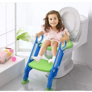 Kids Baby Foldable Toddler Potty Training Toilet Ladder Seat Step