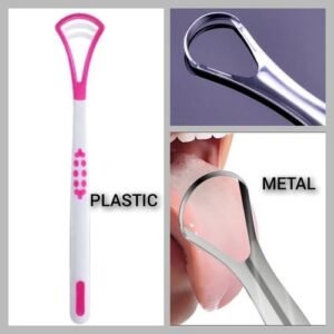 2 Pieces - Tongue Scraper Cleaner Reusable Reduce Bad Breath