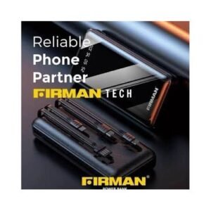 Firman POWER BANK 15000MAH WITH INBUILT CHARGING CABLES