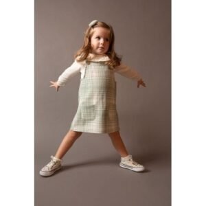 Defacto Babygirl Regular Fit Collarless Dress -Turquoise