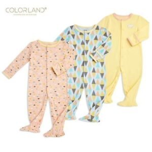 3pcs Unisex Cotton Baby Bodysuit Sleepsuits