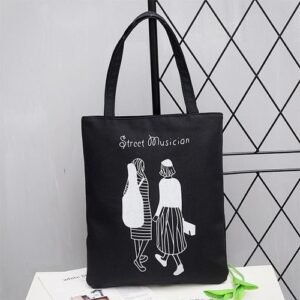 Ladies Canvas Tote Bag Cotton Cloth Shoulder Shopping Bags