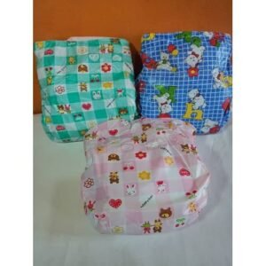 6 Washable Diapers "Saves Money" +1 Free Carrier Bag