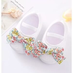 Baby Girl Soft  Soled Shoe With FlowerBow