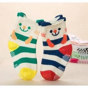 Non-slip Toddler Cotton Socks With Grip For 1-3yrs 2pcs Pack
