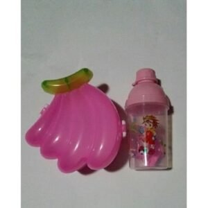 2 Tier Banana Shape  Plastic Lunch Box With Water Bottle