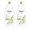 Dove Go Fresh Refreshing Shower Gel Cucumber & Green Tea (500ml X 2))