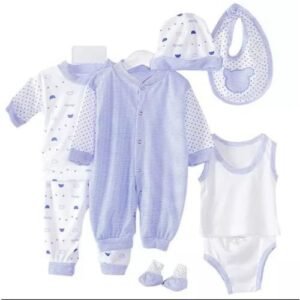 8 In A Pack New Born Unisex Baby Wear +3Free Baby Face Towel