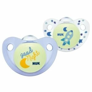 Nuk Night & Day Soother Blue 0-6m 2Pk