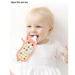 Mobile Phone Toy With Light Music & Sounds Silicone Teether