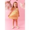 Defacto BabyGirl Casual Regular Fit Collarless Strappy Knitted Dress - Yellow