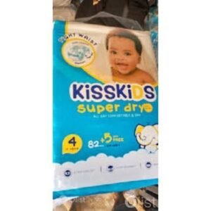 Kisskids Super Dry Baby Diapers Size 4 (7-18 Kg) - 82PCS