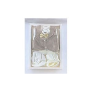 BabyLia Christening /dedication Baby Wear For Boys-gold