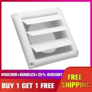 6" Plastic Air Vent Grille Cover 3 Gravity Flaps Wall Ventilation Grille With Net 142x142x50mm