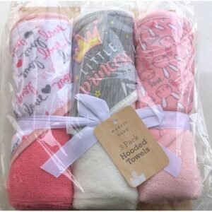 Modern Baby 3 Pack Hooded Towels Multicolour