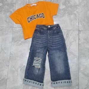 Girls Chicgo Top And Jean Two Piece Set