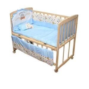 Wooden Baby Cot -with Accessories