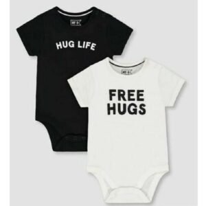 Myleene Klass Baby Slogan 2 Pack Bodysuit
