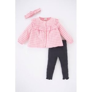 Defacto 3 Piece BabyGirl Casual Regular Fit Woven Set - Black