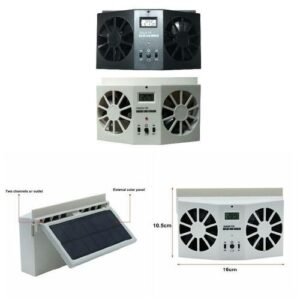 Solar Car Exhaust Heat Exhaust Fan Double Air Outlet