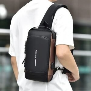 Waterproof Shoulder Cross Bag With USB Charging Port