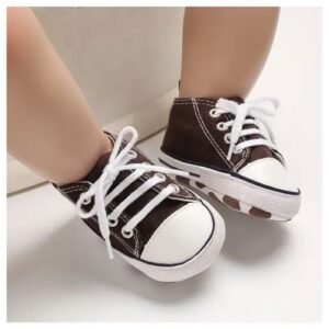 Unisex Newborn Baby Soft Soles Crib Sneakers-BLACK