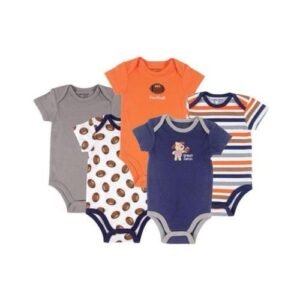 Luvable Friends 5 Pack Football Design Bodysuit
