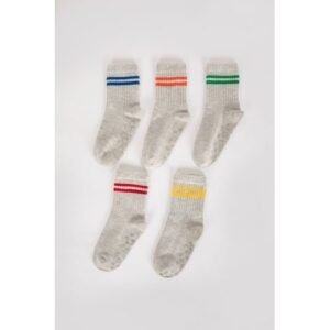 Defacto 5 Piece BabyBoy Casual High Cut Socks - Karma