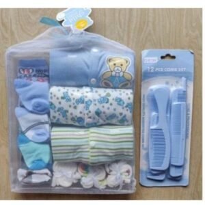 Child Of Mine Baby Sleepsuit,Socks,Wash Cloth, And Comb Set(Combo Pack)