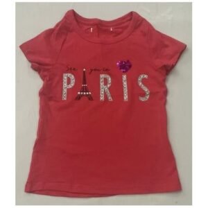 PARIS Girls Top - Coral Red