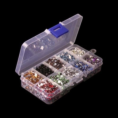 9000pcs Mixed Color 4mm Crystal Rhinestones Flat Back Beads