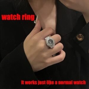 Adjustable Size Will Go Trend Casual Personality Watch Ring