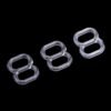 100Pcs Clear Bra Strap Lift Adjuster Slider Hook 8 Ring Clear