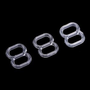 100Pcs Clear Bra Strap Lift Adjuster Slider Hook 8 Ring Clear
